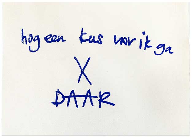 Nog een kus voor ik ga Gitte houtdruk