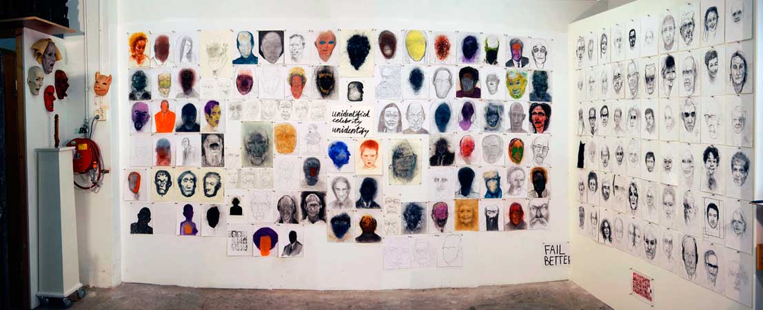 open atelier tekeningenwand